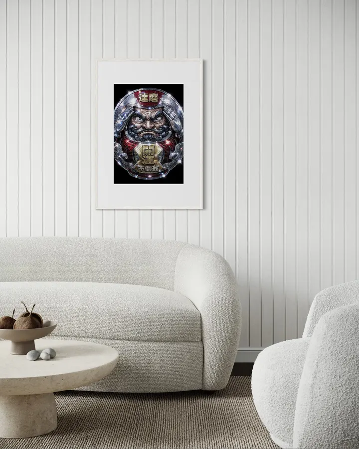達磨ミラーメタリック黄浮世絵Daruma Futō-ō Mirror Metallic Ukiyo-e