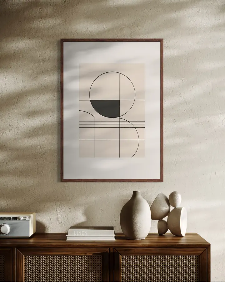 Modern Geometric Balance in Cream and Slate - Little Dean