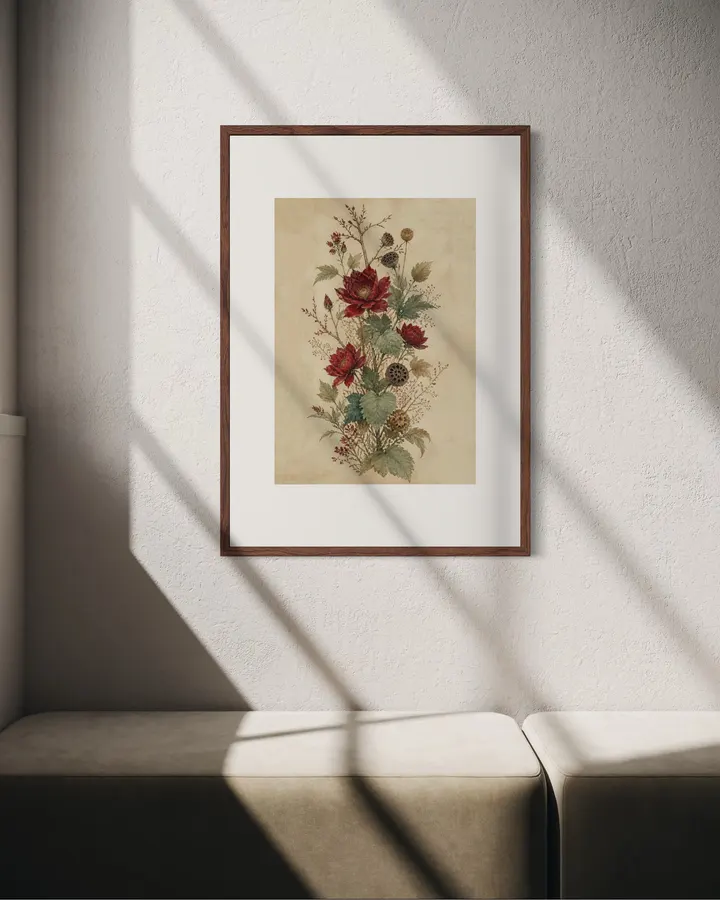 Crimson Lotus & Autumn Botanicals — 紅蓮秋華 - pierre