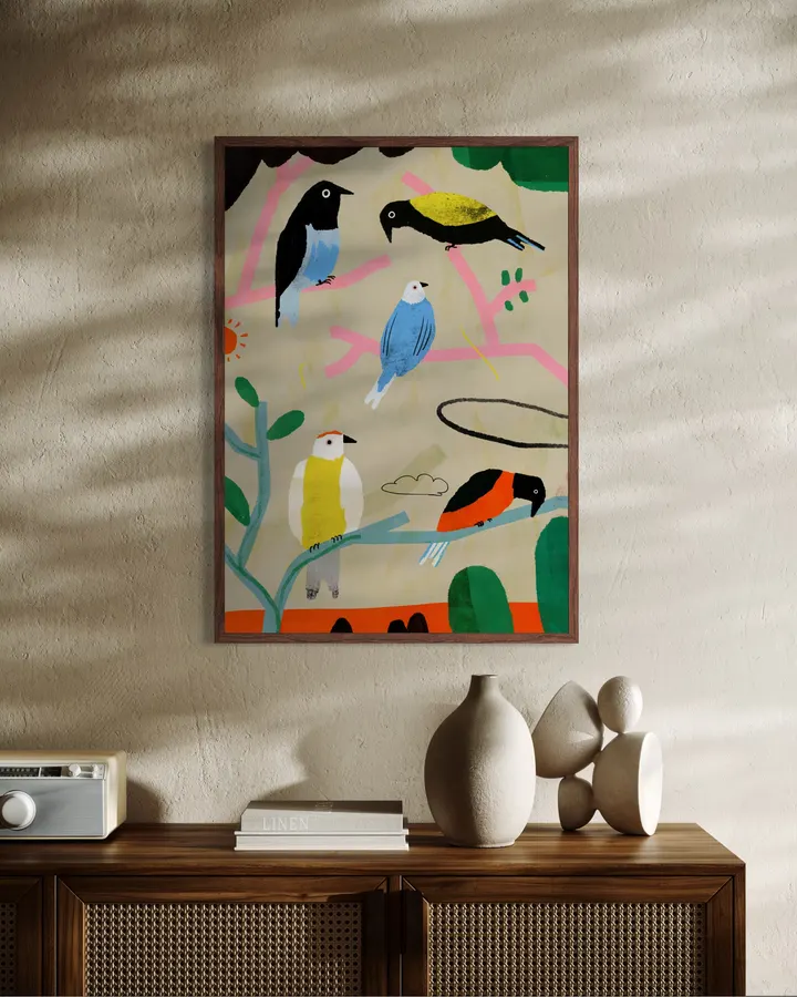 Birds on Beige - MotMot