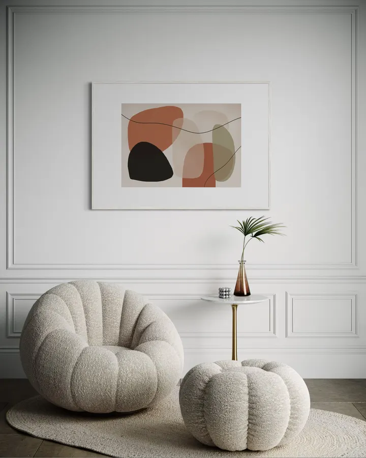 Modern Terracotta & Ochre Organic Abstraction 06 - Little Dean