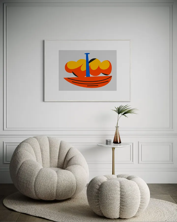 Abstract Boats colorful illustration - Pablo Ferreira