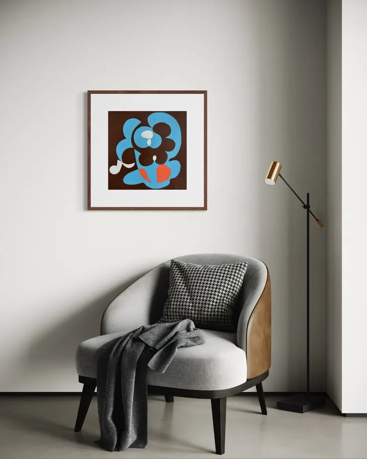 Flower study in blue