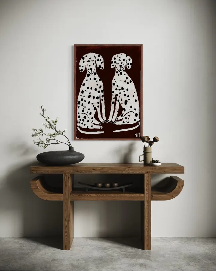 Two Dalmatians. - Nancy McKie