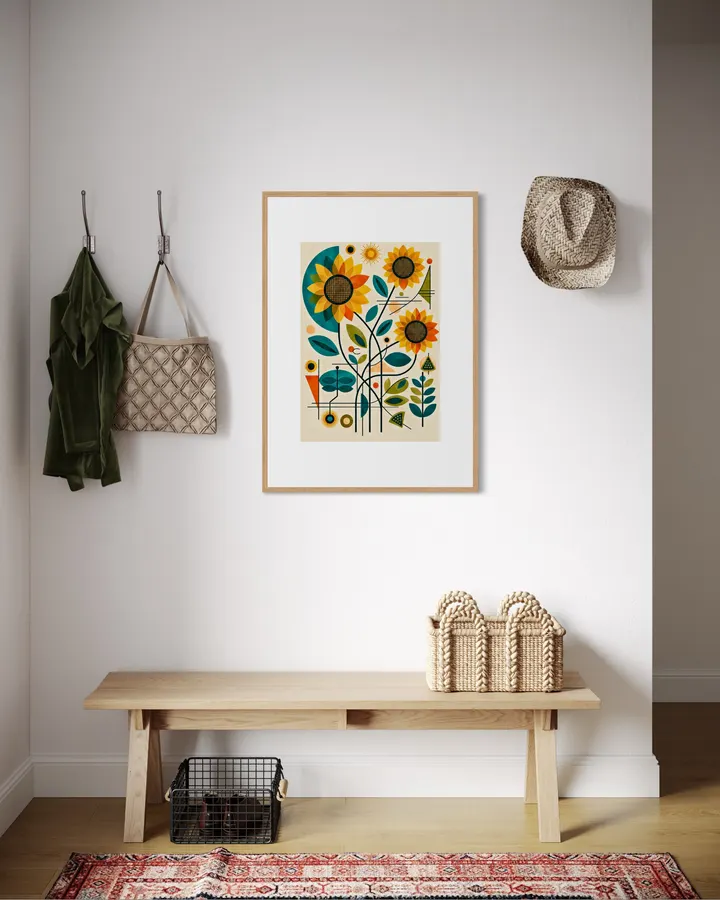 Sunflowers in Geometric Form - Yuri Morino