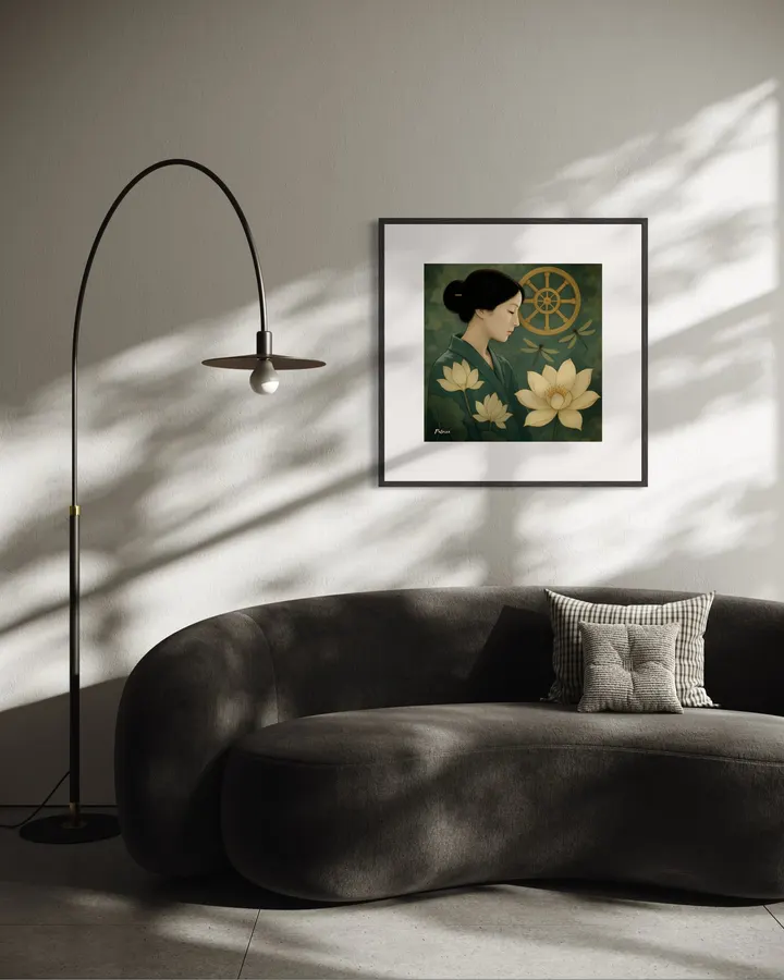 Emblems of the Garden : Lotus and the Wheel of Fortune {Print Six}