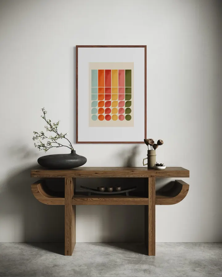 Geometric Progression – Retro Mid Century Minimal Art Print - ShowMeMars