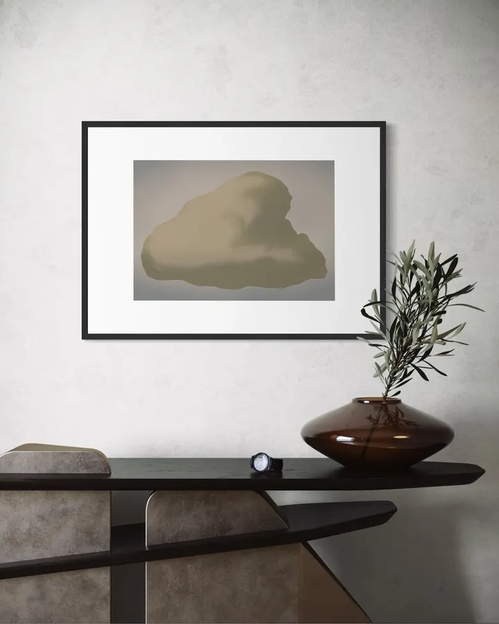 Soft Cloud Form in Muted Sage & Warm Grey - Little Dean