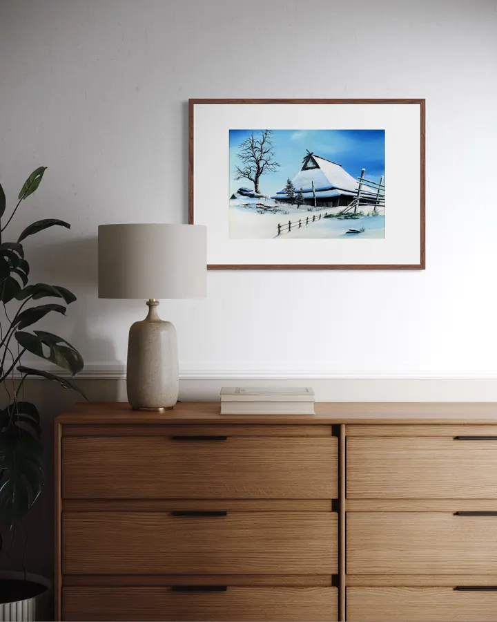 積雪の農家・青森