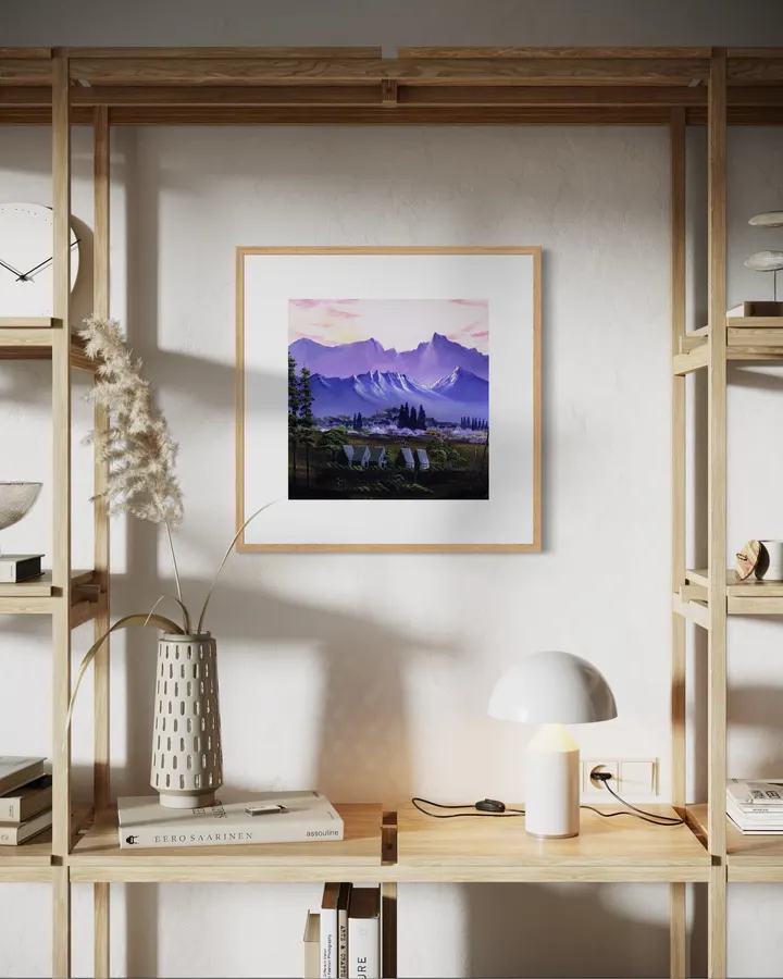 セピアの田園風景