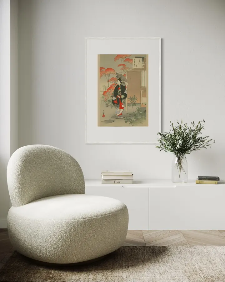 Japanese Wall Art Print - Tea Ceremony - Woman of the Hoei Period