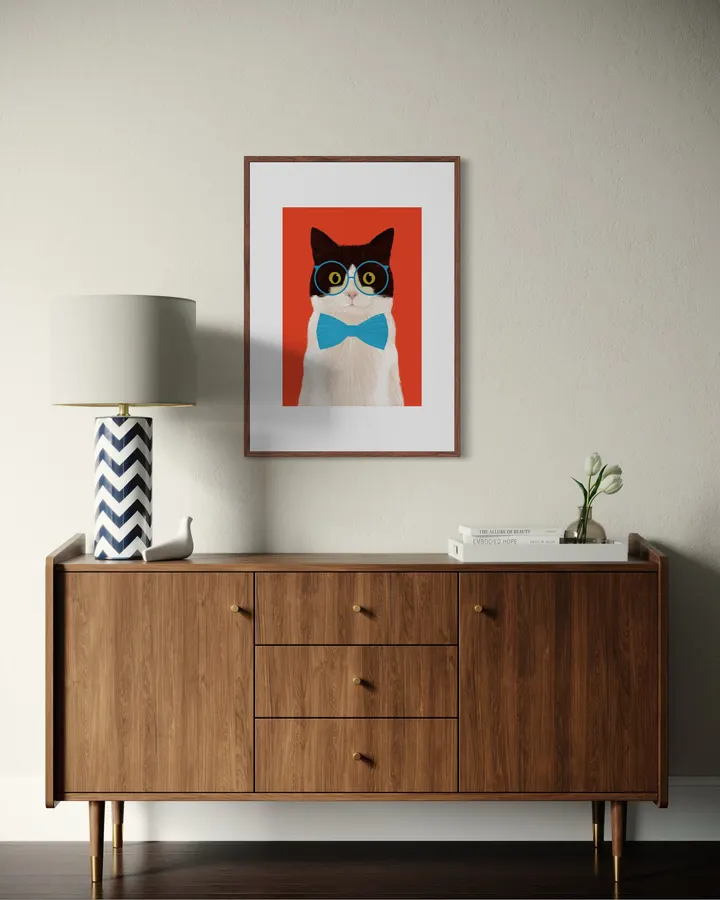 Cat with a bow tie