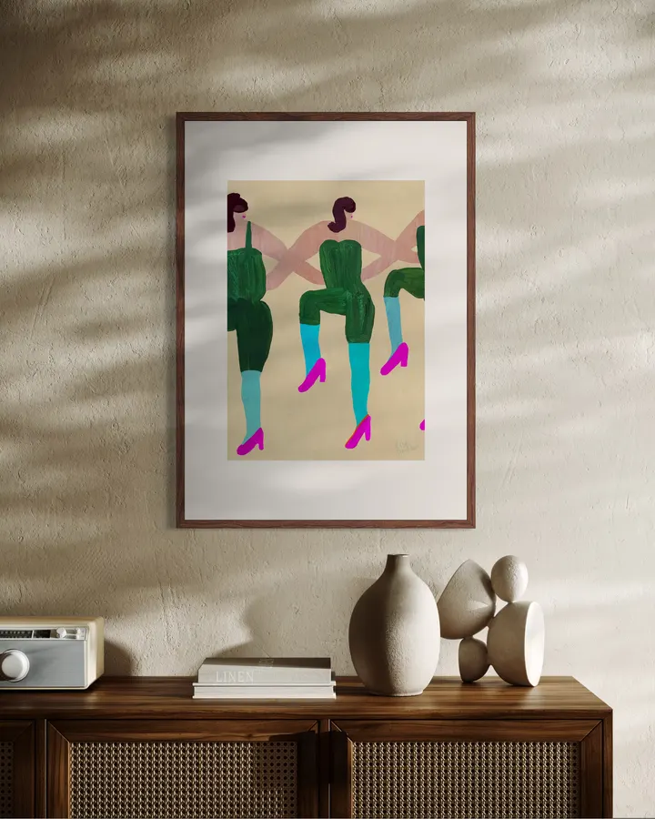 Pink shoes dancing