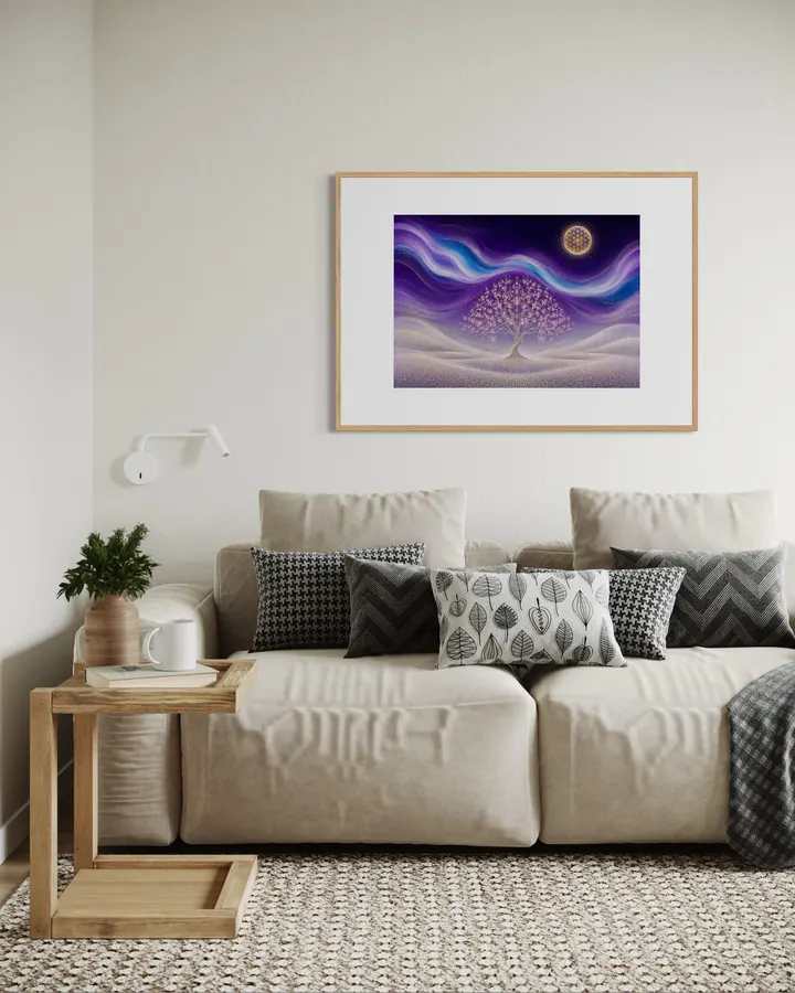 Cosmic Tree of Harmony — The Tree of Life Beneath the Cosmic Waves