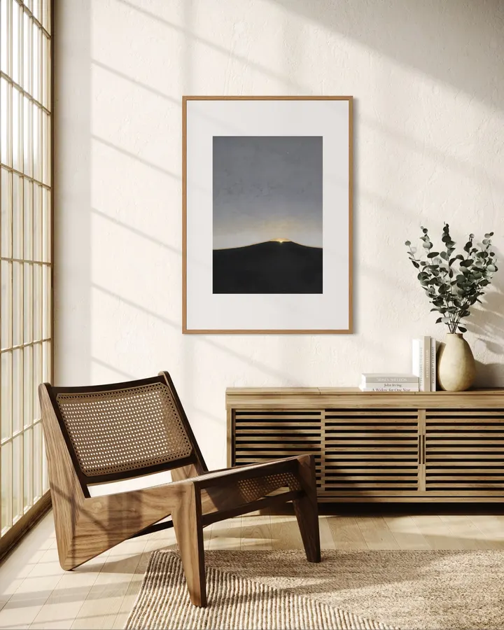 FUJI — Ten States: X. First Light | Sunrise Gold Horizon Art - SUMIGANE