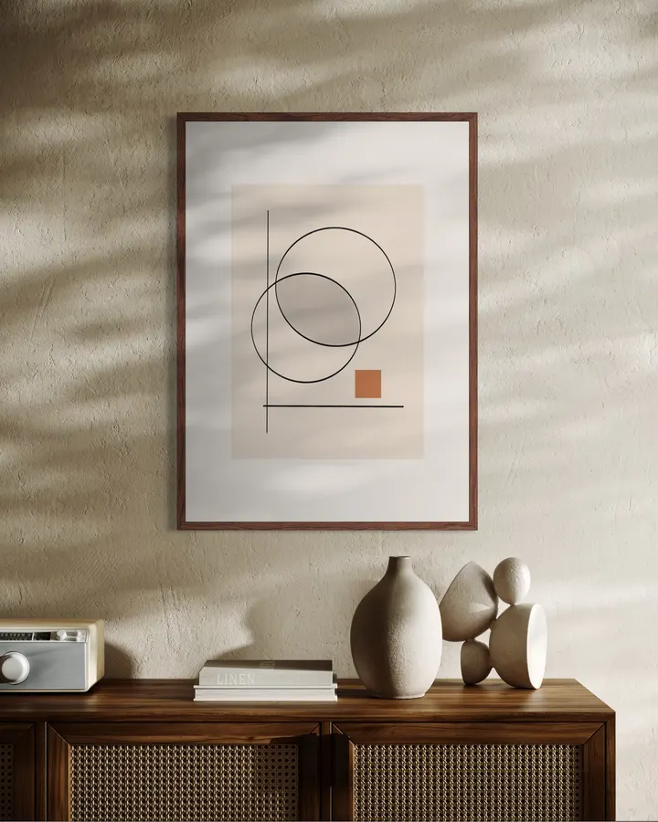 Geometric Harmony with Terracotta Square
