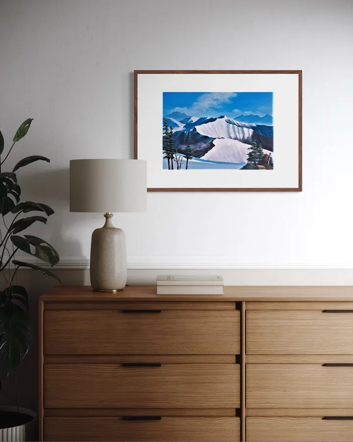 静かな雪山