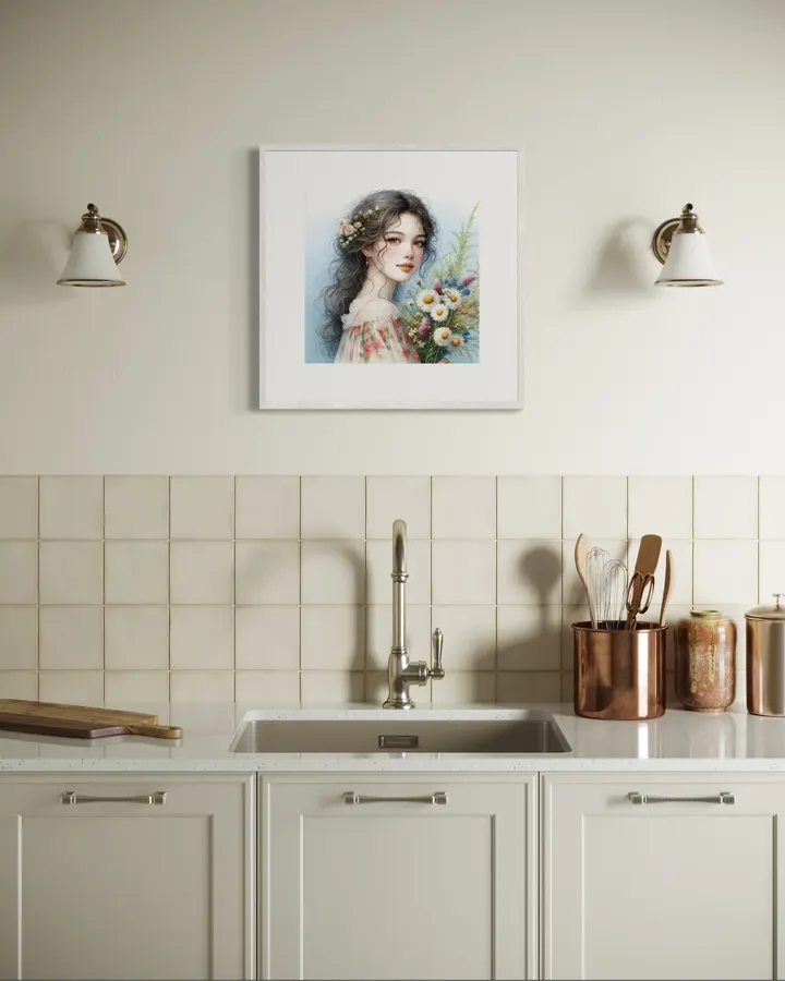 Beautiful woman in watercolor #5 - Enoon