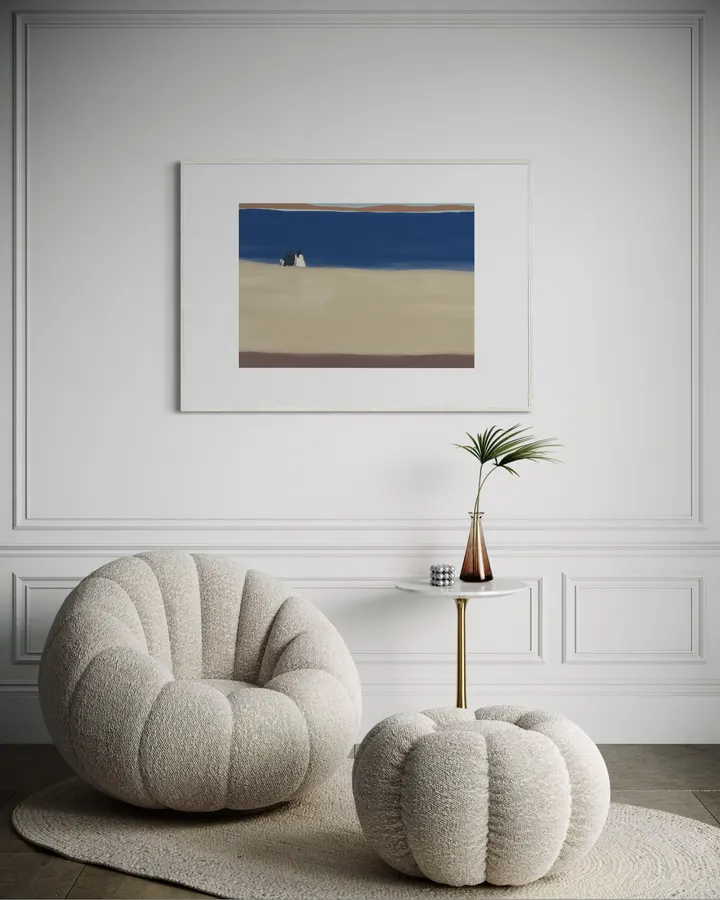 Couple on Serene Coastal Beach - Little Dean