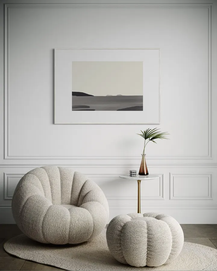 Minimalist Coastal in black and white - Little Dean