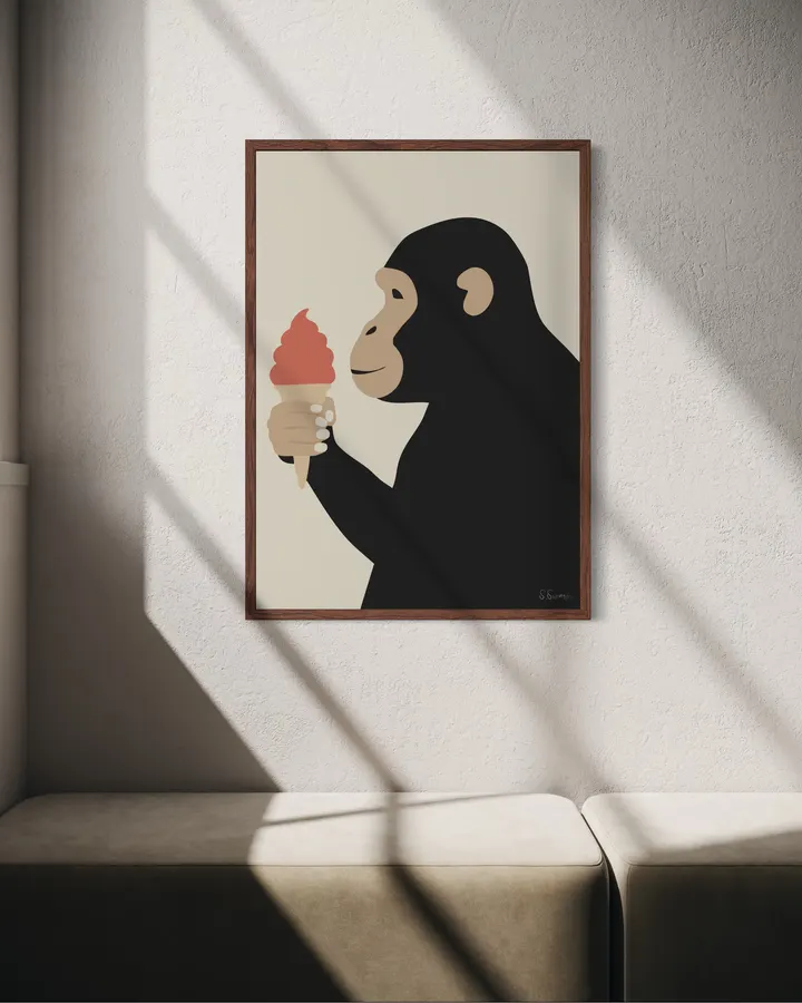 CHIMPANSE MED JORDBÆRIS - Swen Swensøn