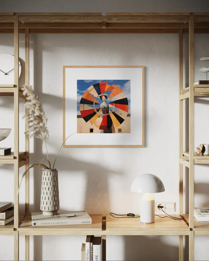 abstract female figure