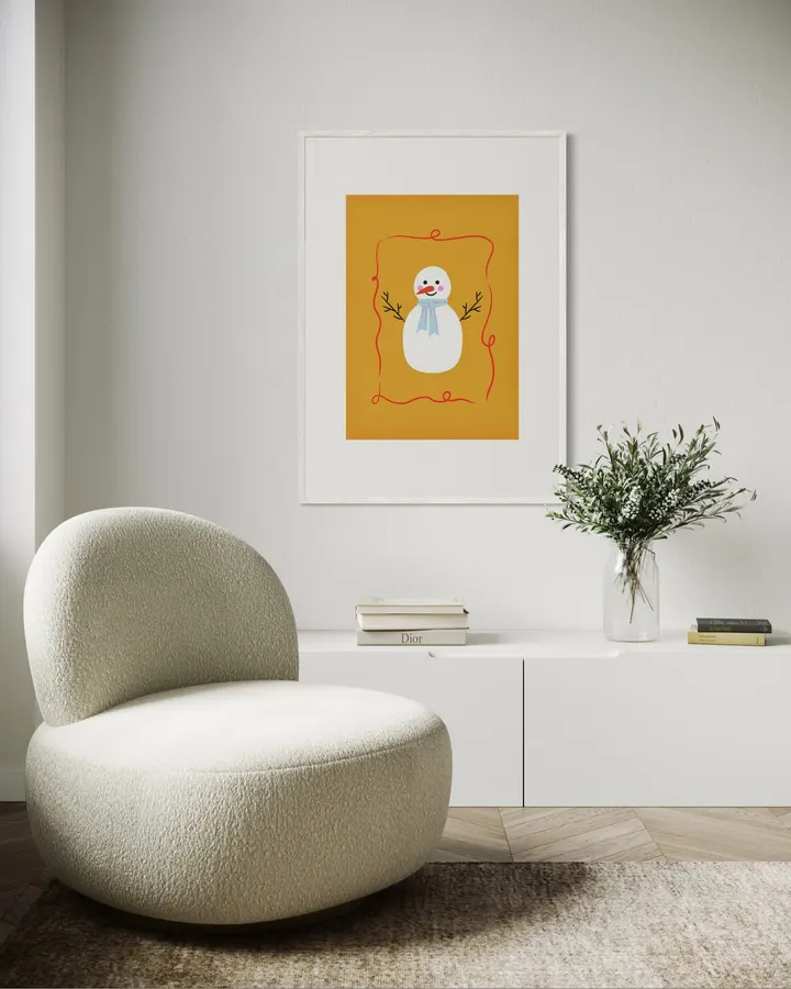 Happy Snowman - PosterCircus