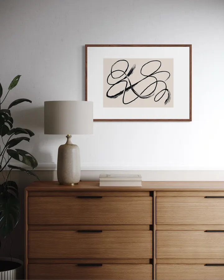 Continuous Loop in Expressive Charcoal & Cream