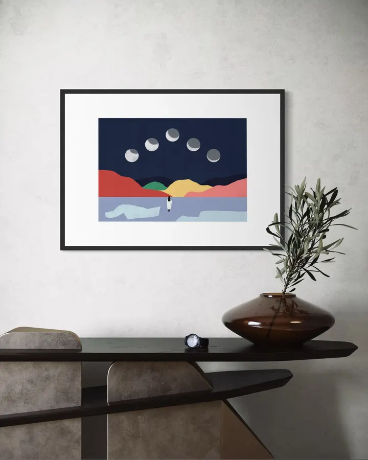 Moon Phases & Solitary Figure - Little Dean