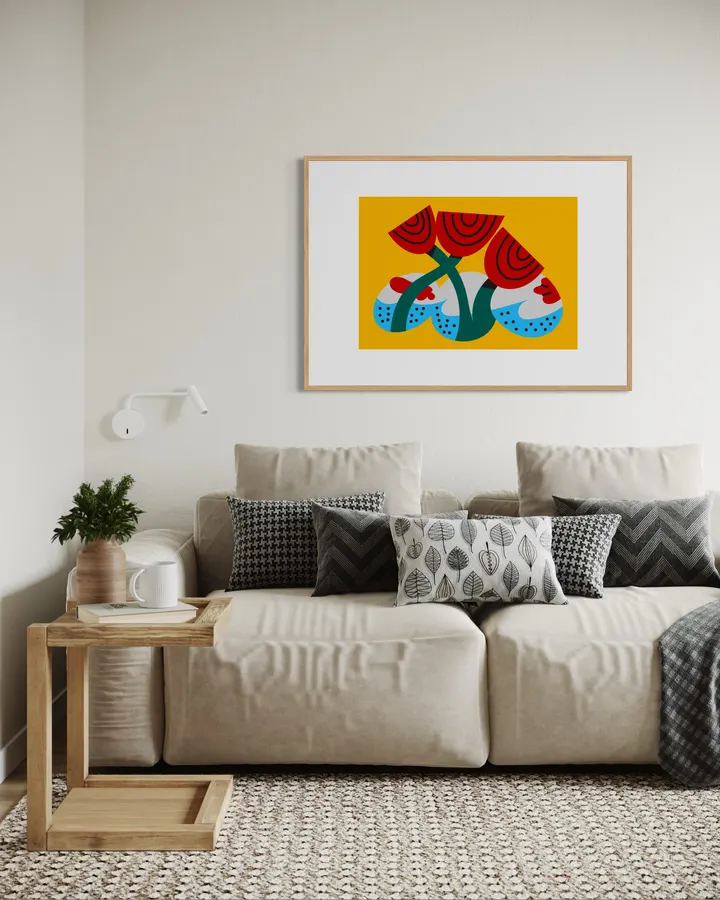 Abstract Colorful Plants and Flowers Illustration - Pablo Ferreira