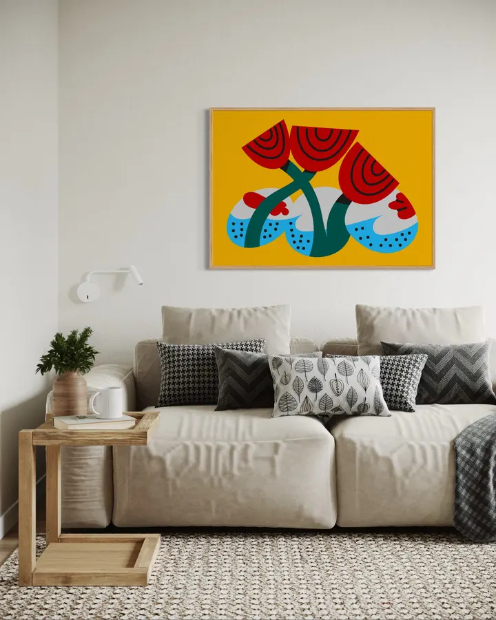 Abstract Colorful Plants and Flowers Illustration - Pablo Ferreira