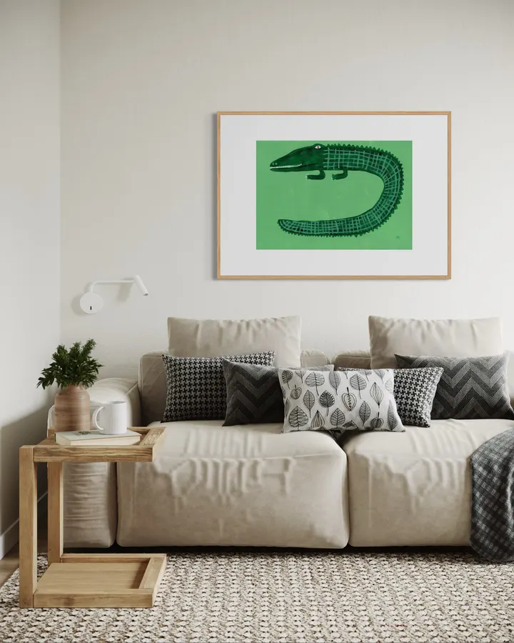 Green crocodile. - Nancy McKie