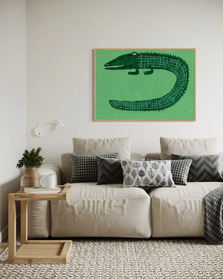 Green crocodile. - Nancy McKie