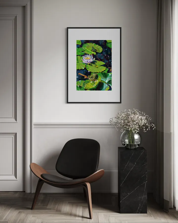 Two Frogs in a Lily Pond - Victoria Georgieva