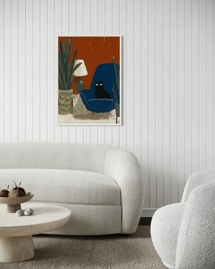 Cat Watching the Room - PosterCircus
