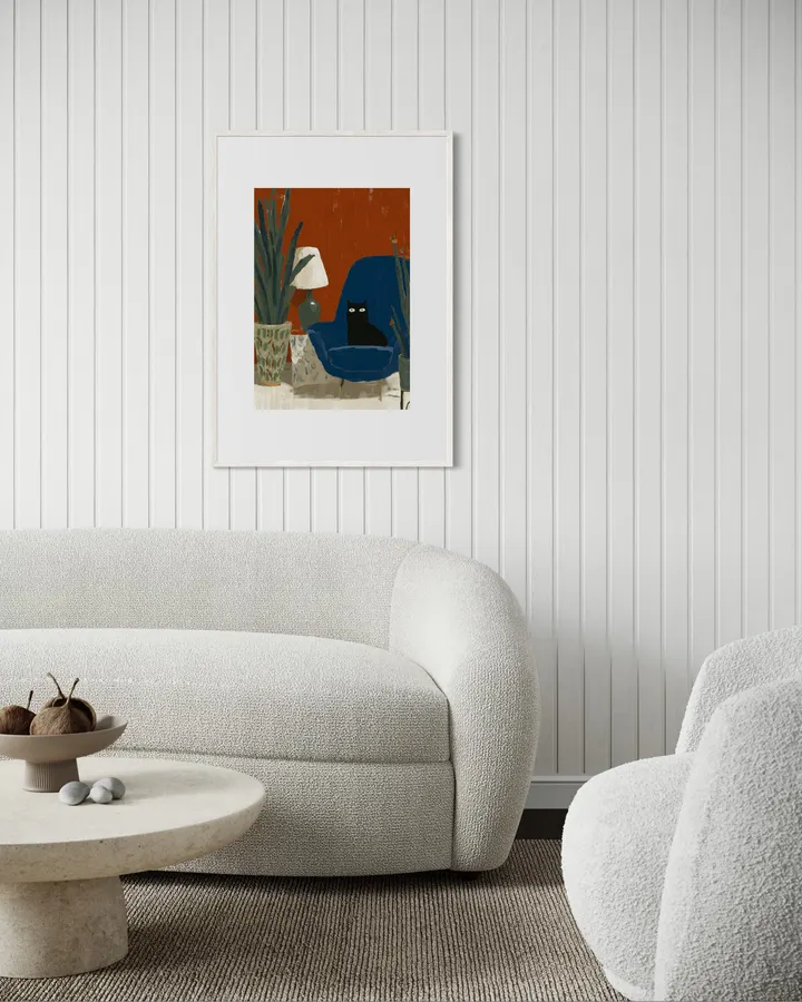 Cat Watching the Room - PosterCircus