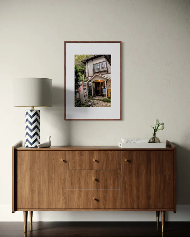 Warm Twilight at the Corner — Everyday Japan Aesthetic Art Print