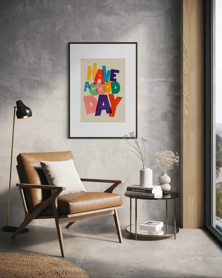 Have A Good Day – Colorful Overlapping Typography Print - ShowMeMars