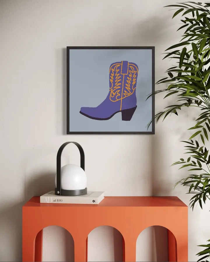 Purple Cowgirl Boot - Anyone Can Yeehaw