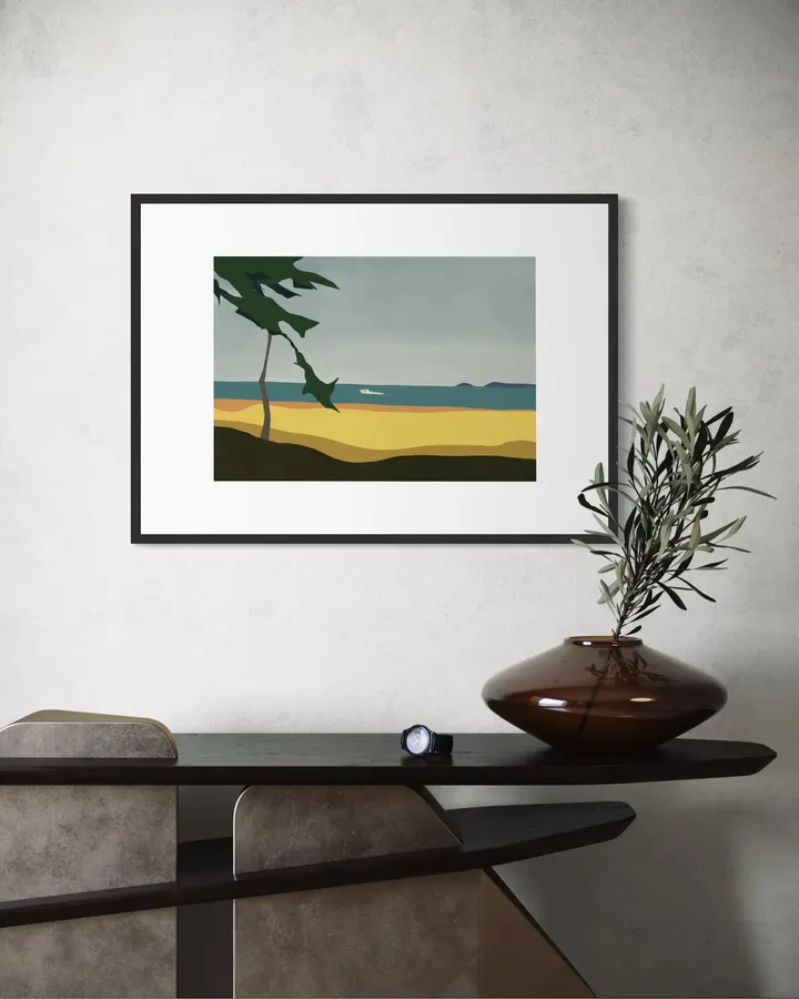 Tropical Palm Trees on Sunlit Beach - Little Dean