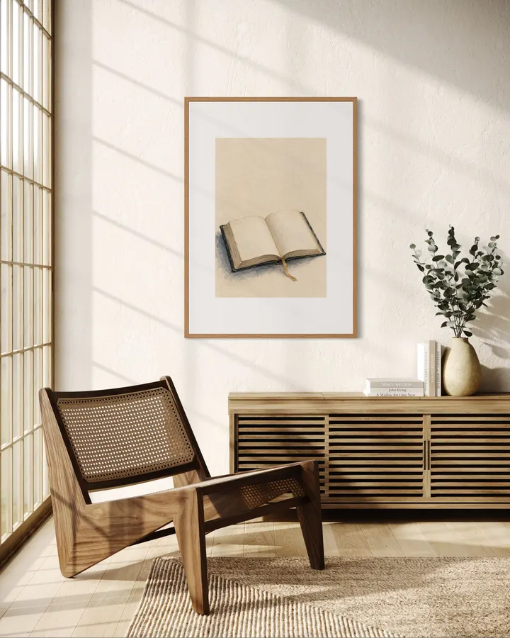 読みさしの頁 — 墨と薄茶の読書風景 - 墨一筆