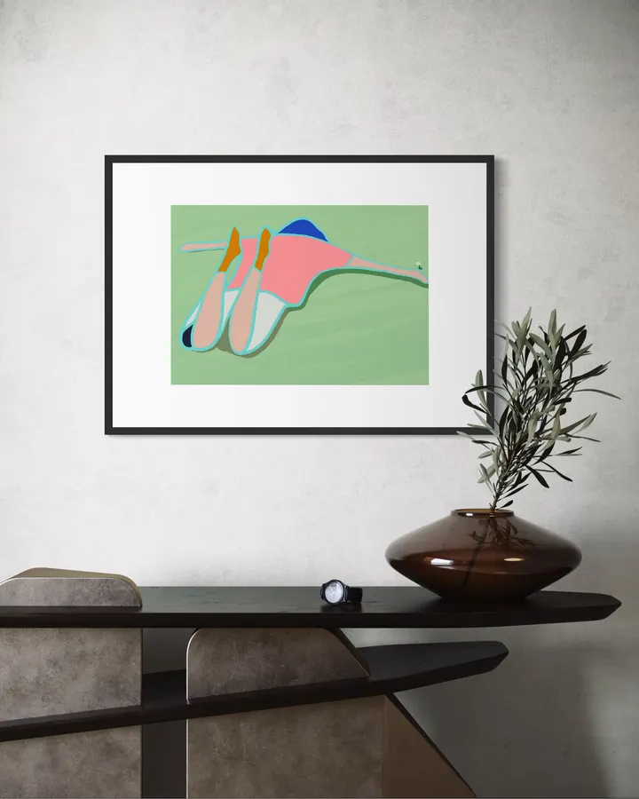 Lounging Figures in Coral & Sage - Little Dean