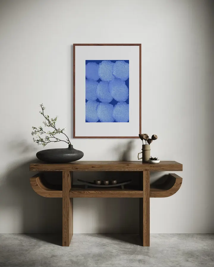Monochrome Blue Mosaic Plates