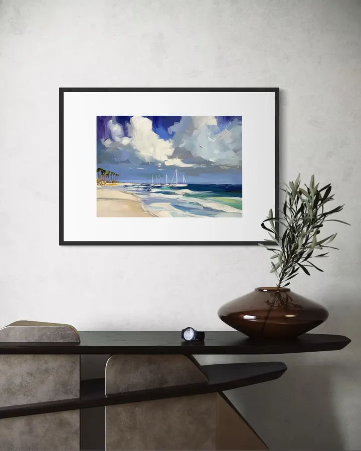 Sailboats On the Beach - Elena Avanesova