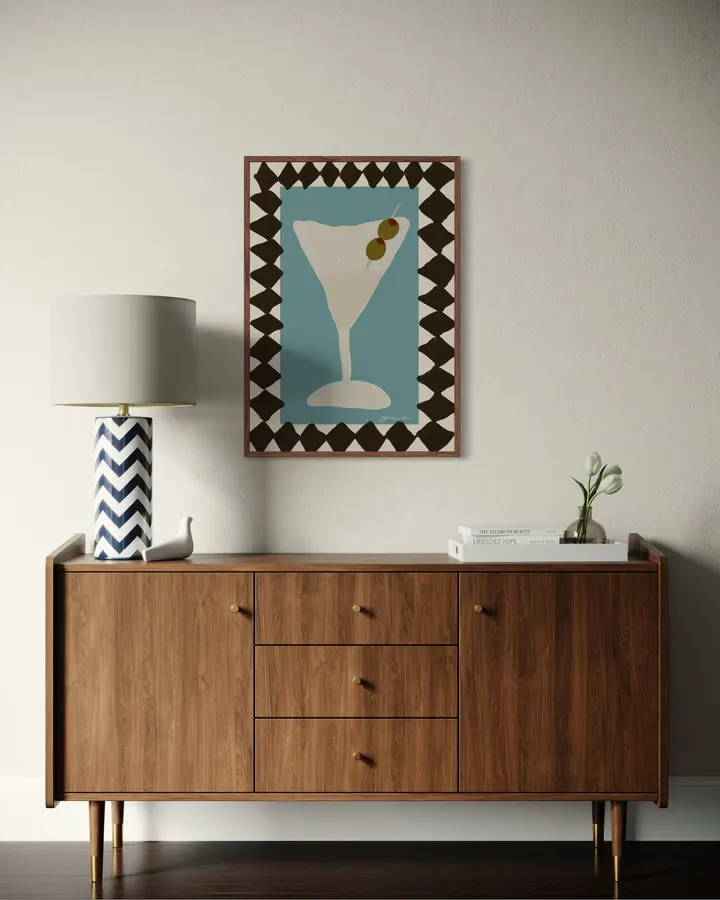 Martini with Diamond Border - Stephie Cardona