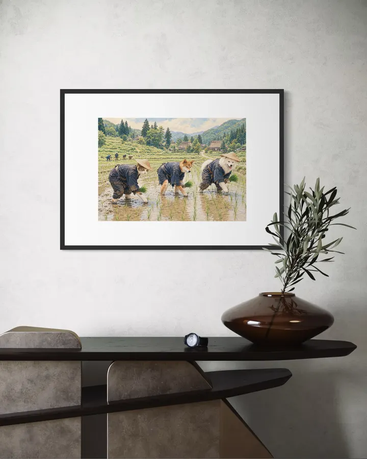 棚田の働き者 Hard Workers of the Terraced Rice Fields