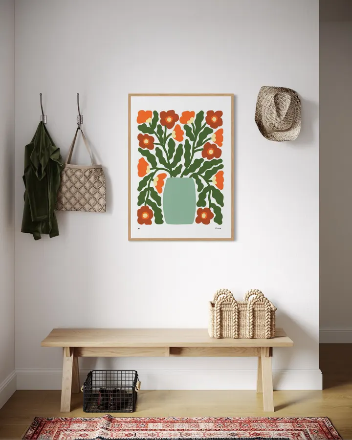 Green Vase and Florals - Nicola Ninness Art