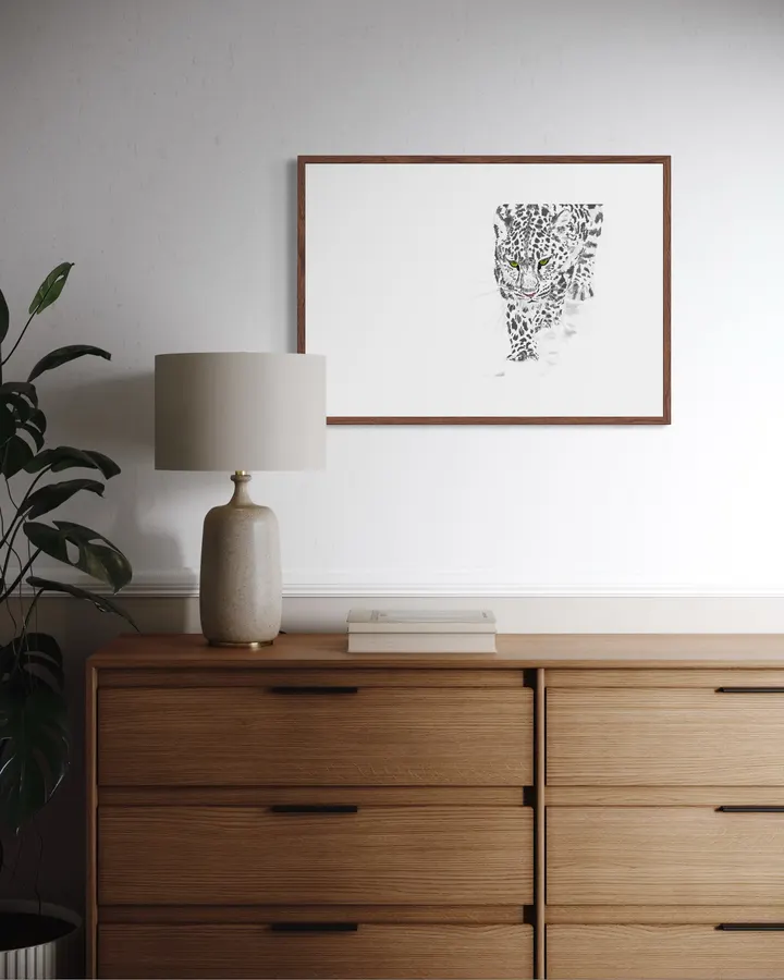 Amur Leopard in snow