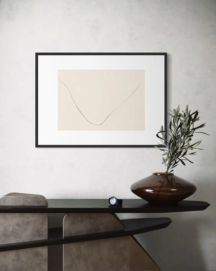 #028: 重力を超える夢 - 上昇への軌跡 | Gravity of Dreams - The Trajectory of Ascension  | Abstract Art, Wall Art, Minimalist, Line - Yuzy