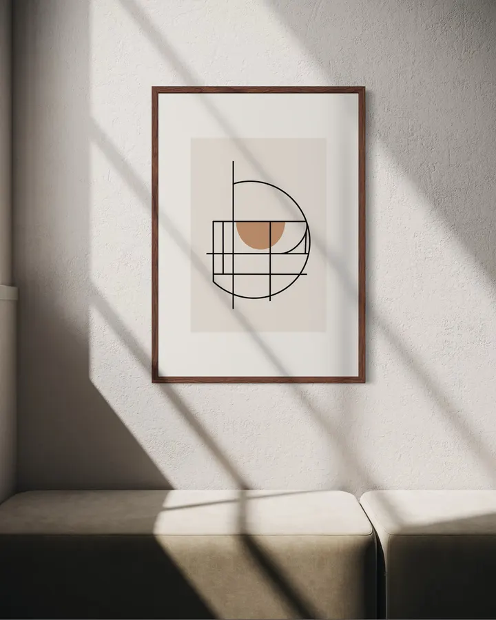 Minimalist Semi-Circle and Grid with Terracotta Accent - Little Dean